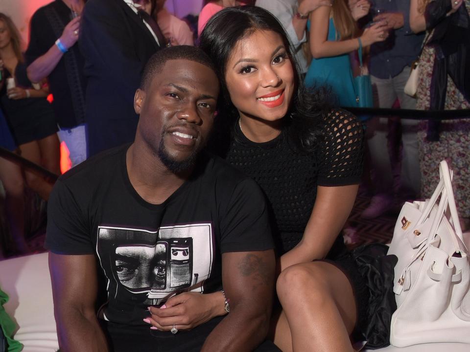 Kevin Hart and Eniko Parrish attend the 11th Annual Desert Smash Hosted By Will Ferrell Benefiting Cancer For College at La Quinta Resort and Club on March 10, 2015 in La Quinta, California