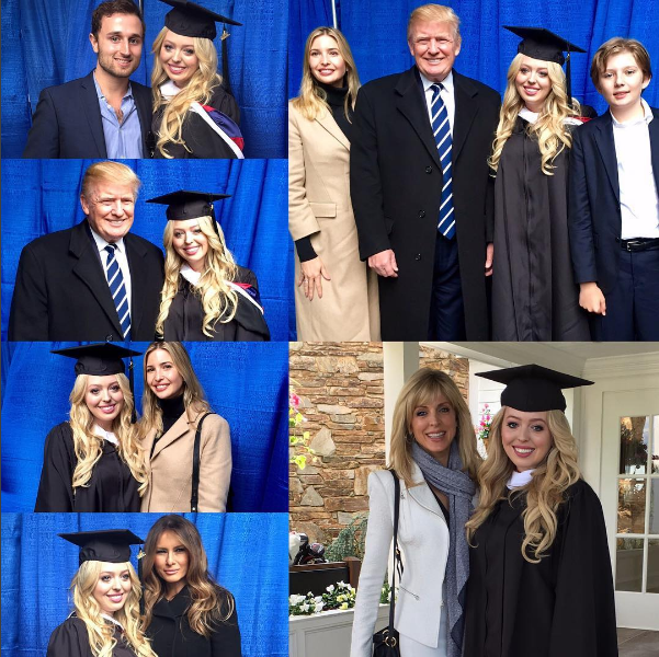 Tiffany Trump, Donald Trump, Melania Trump, Ivanka Trump, and Marla Maples