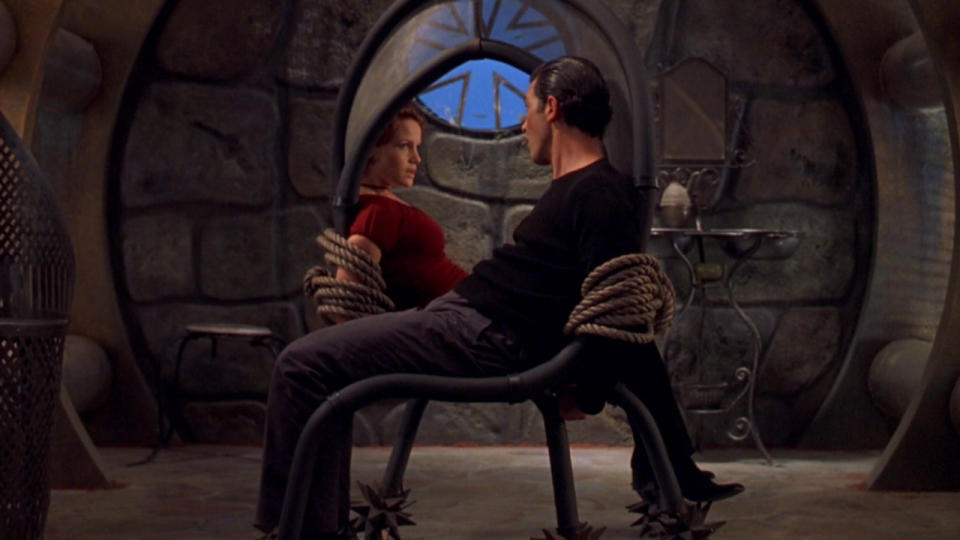 Antonio Banderas and Carla Gugino in Spy Kids.