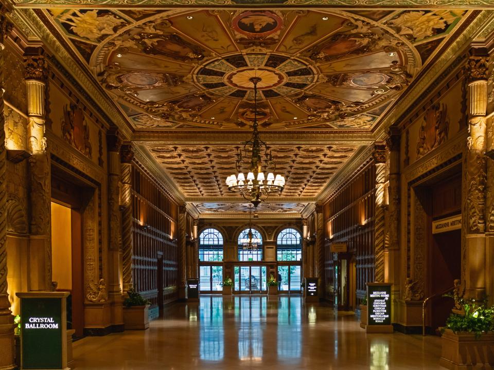 Interior of historic Millennium Biltmore Hotel.