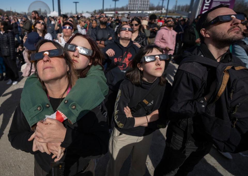 Thousands of people converged at the Parc Jean Drapeau in Montreal (AP)