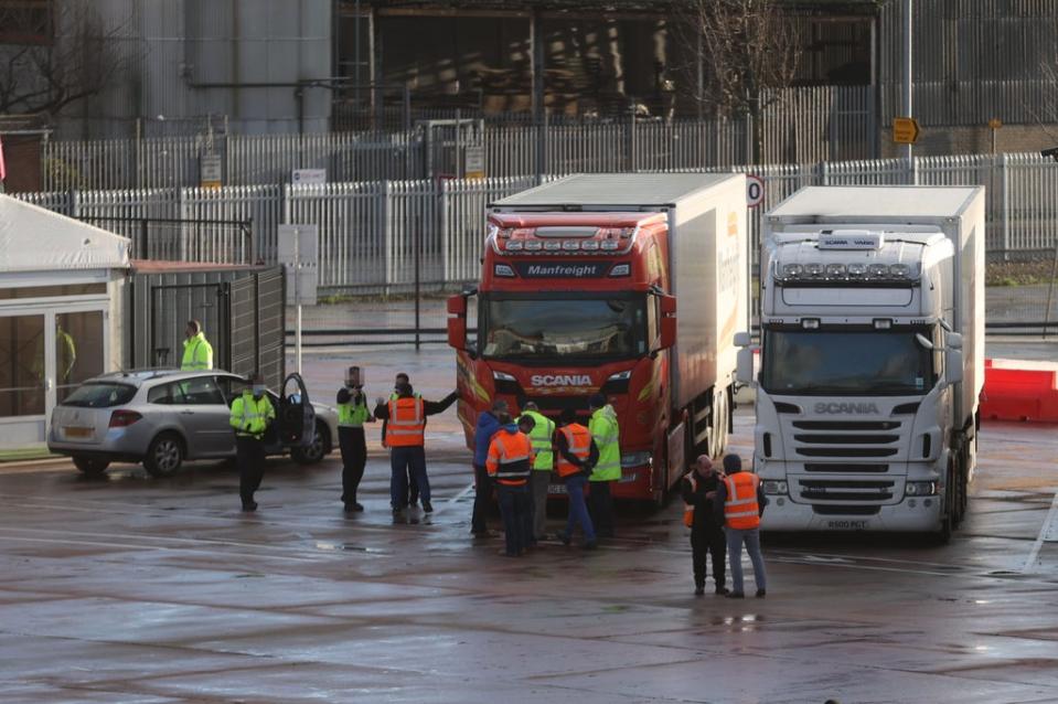 Many goods arriving in Northern Ireland from Great Britain are subject to new checks under the terms of the protocol (Liam McBurney/PA) (PA Archive)