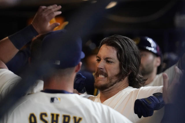 Brice Turang's parents react to son's first career HR 