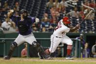 FILE PHOTO: MLB: Game Two-Colorado Rockies at Washington Nationals