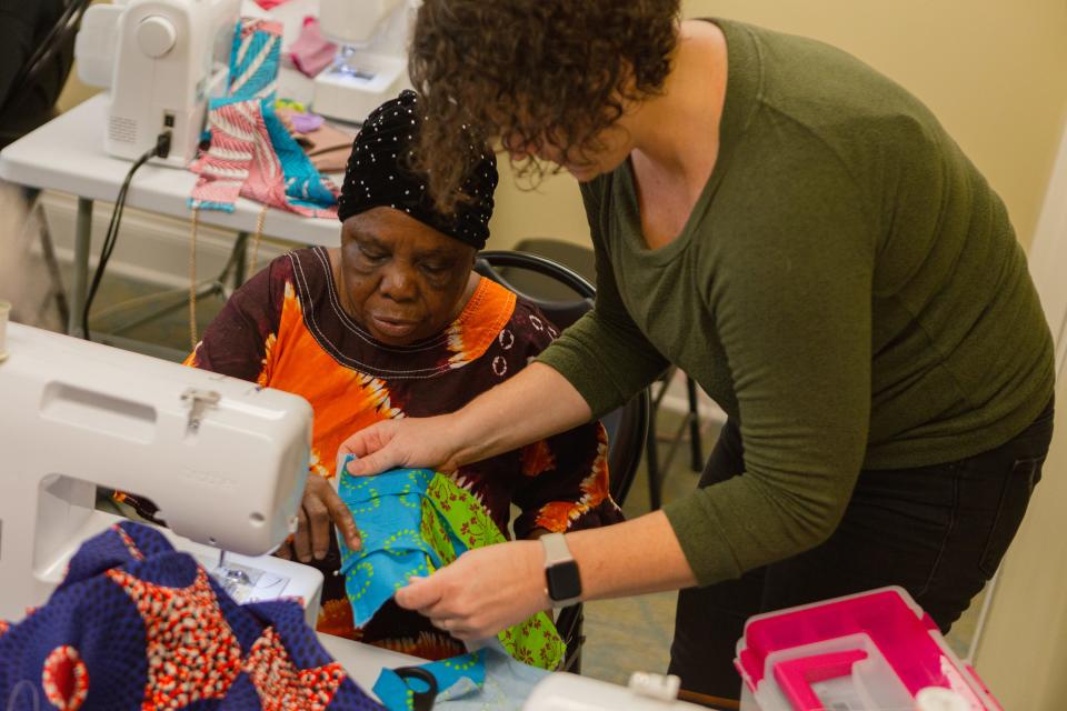 Learning to sew can give a refugee an opportunity for future employment.