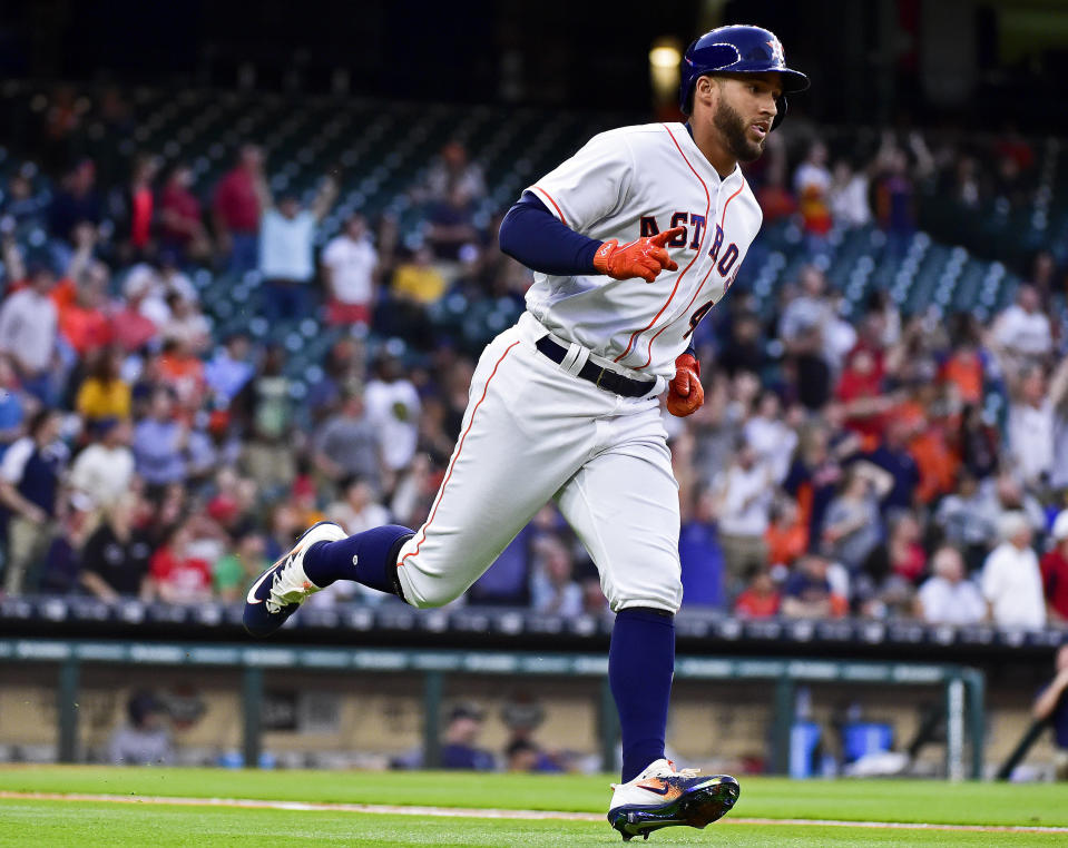 George Springer’s big home run in the late innings helped the Astros early in the year. (AP Photo/Eric Christian Smith)