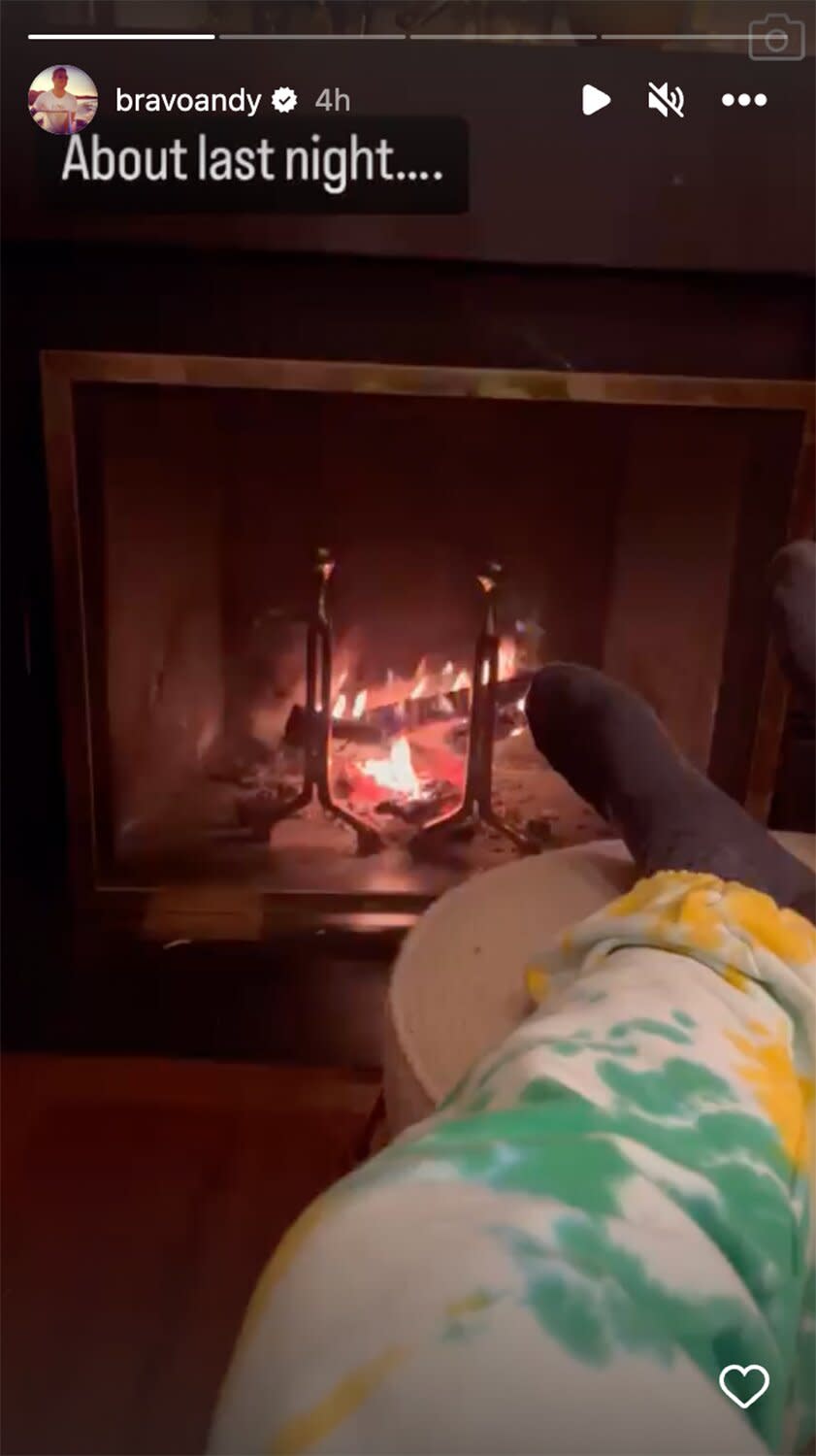 Andy Cohen Says 'Good Night' to Fire with Son Ben as He Cuddles Daughter Lucy on Cozy Night In