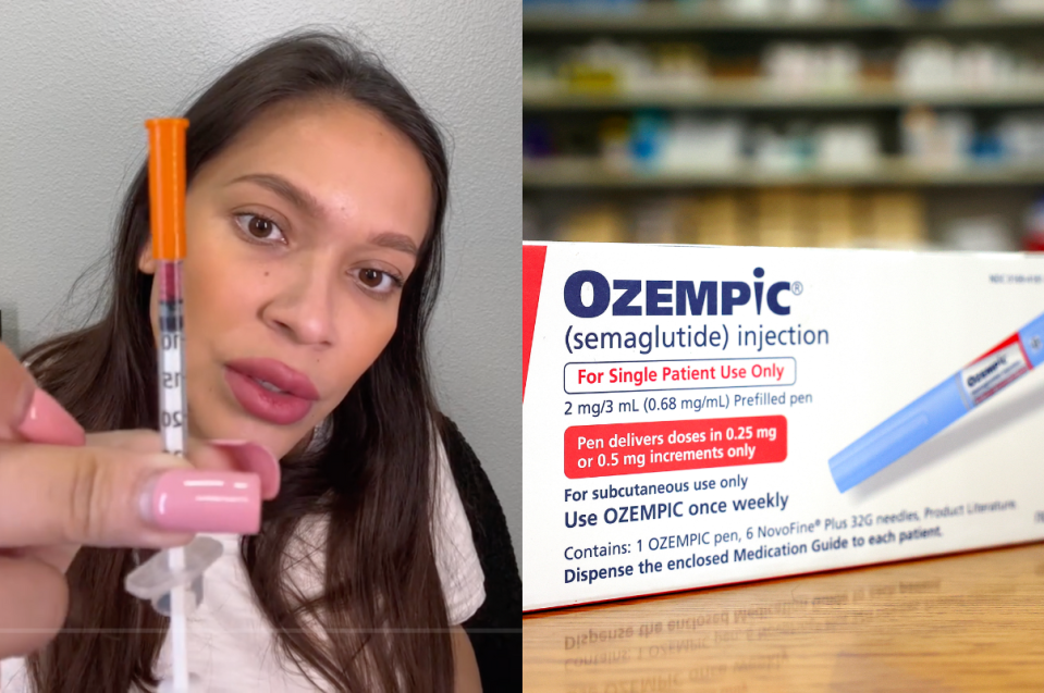 "Ozempic butt" is one of the side effects to be linked to the type 2 diabetes drug. Yahoo Canada investigates. (TikTok/@jocelyngarcia3514; Getty Images)