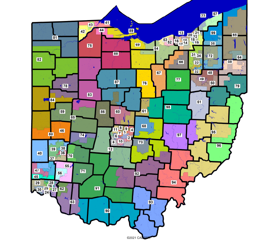 The Ohio House map approved by the Ohio Redistricting Commission that was later rejected by the Ohio Supreme Court.