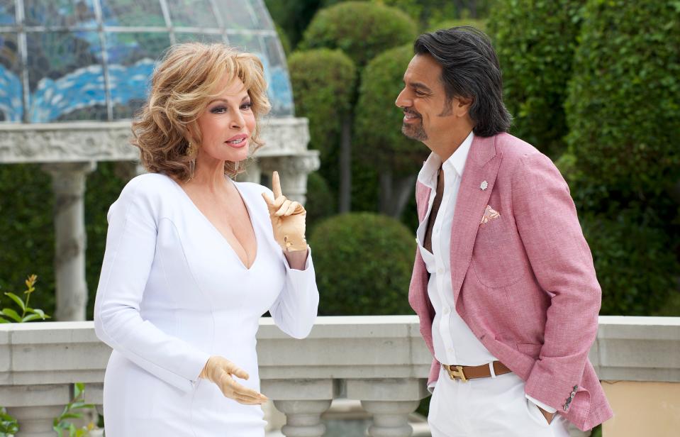 Raquel Welch stars as a wealthy grandmother pursued by Eugenio Derbez's gigolo in the comedy "How to Be a Latin Lover."