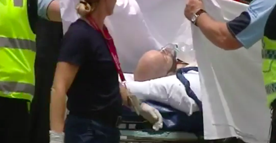 Mr Dickson is in a critical condition in hospital recovering from a shark attack. Photo: 7 News