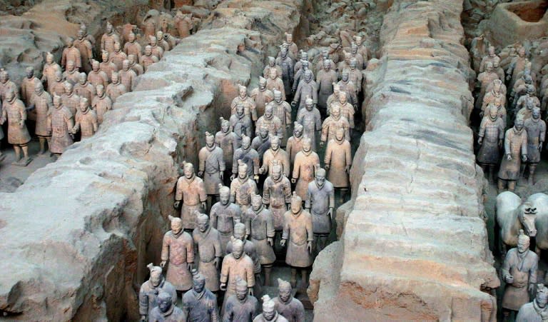 The 2,000-year-old terracotta army at the Qin Terracotta Warriors and Horses Museum, in Xian, central China