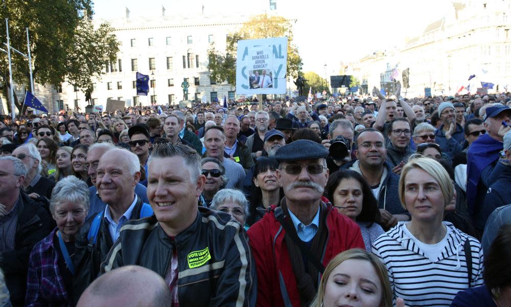 The People’s Vote march in London on Saturday.