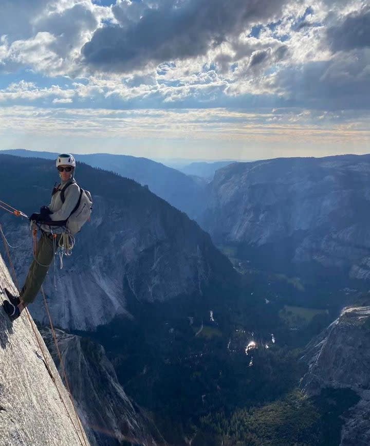 <span class="article__caption">Aidan poses down on Half Dome.</span>