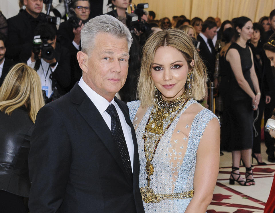 FEBRUARY 24th 2021: Katharine McPhee and her husband David Foster welcome their first child together - a son born February 24, 2021. - OCTOBER 8th 2020: Katharine McPhee is pregnant. She is expecting her first child with husband David Foster. - File Photo by: zz/ESBP/STAR MAX/IPx 2018 5/7/18 David Foster and Katharine McPhee at the 2018 Costume Institute Benefit Gala celebrating the opening of 