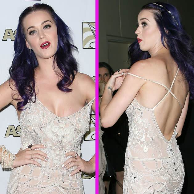 Katy Perry narrowly escapes nipple slip at ASCAP Pop Music Awards
