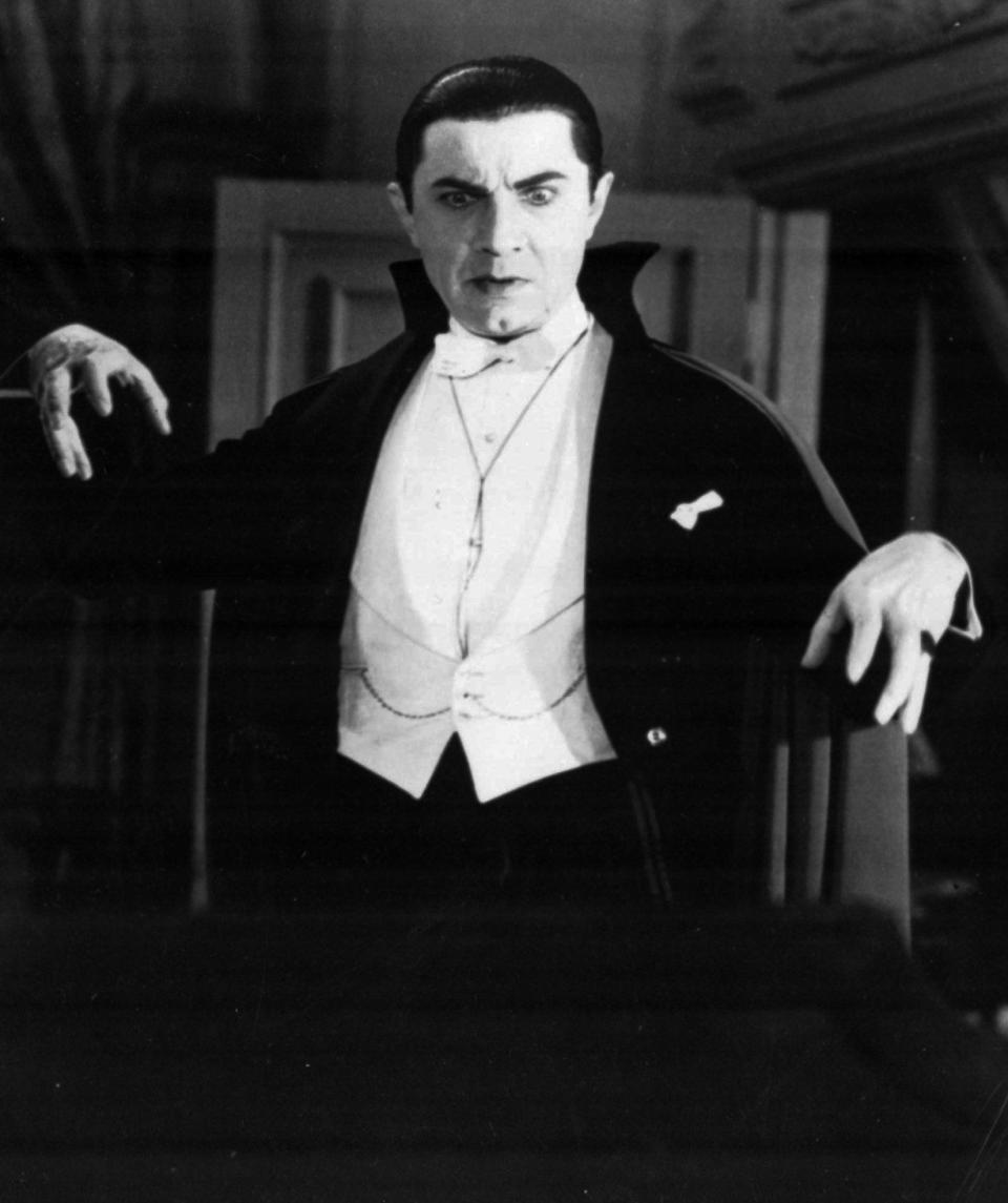 Bela Lugosi portrays the evil Count Dracula in the 1931 movie classic.