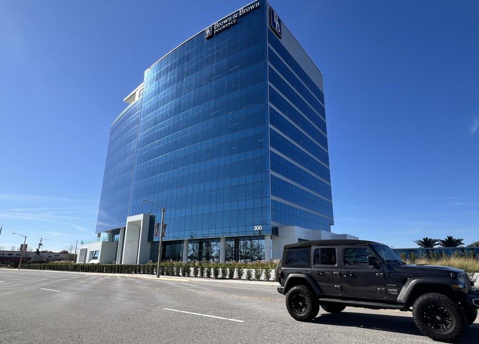 The company's local workforce include those who work at Brown & Brown's 11-story headquarters at 300 N. Beach St. as well as those employed at its Ridgewood Avenue campus on the other side of downtown Daytona Beach.