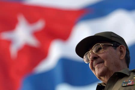 Raul Castro attends the May Day parade at Havana's Revolution Square May 1, 2008. Sven Creutzmann/Pool via Reuters/Files