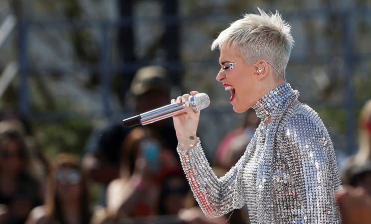 Singer Katy Perry performs during her 4-day tour “Katy Perry – Witness World Wide” at Ramon C. Cortines School of Visual and Performing Arts in Los Angeles, California U.S., June 12, 2017. REUTERS/Mario Anzuoni