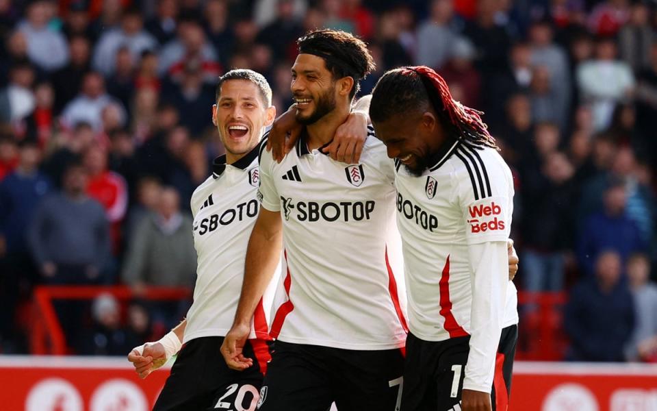 Match-winner: Raul Jimenez’s second-half penalty was enough for Fulham to beat Nottingham Forest (Action Images via Reuters)