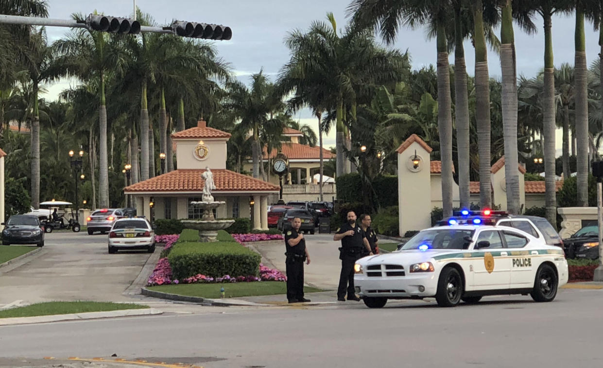 <em>Police were called to The Trump National Doral resort after a man opened fire inside the hotel lobby (Picture: AP)</em>