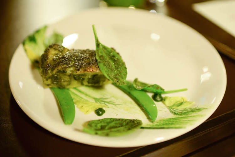 Tangerine Singapore at ESPA green chilli-herbs baked cod fillet