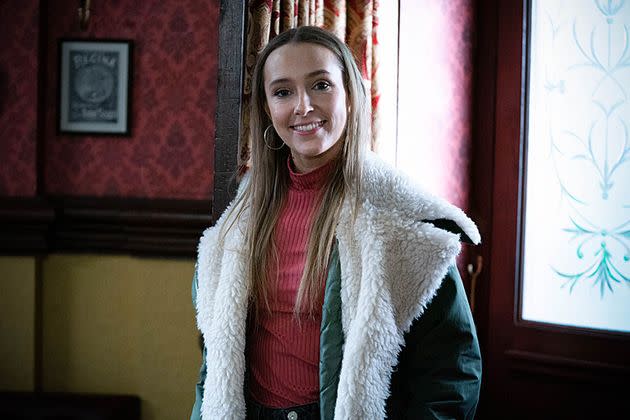 Rose Ayling-Ellis on the set of EastEnders (Photo: BBC/Jack Barnes/Kieron McCarron)