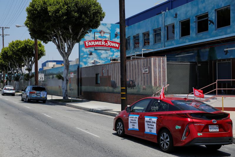 PETA protest during COVID-19 outbreak in California