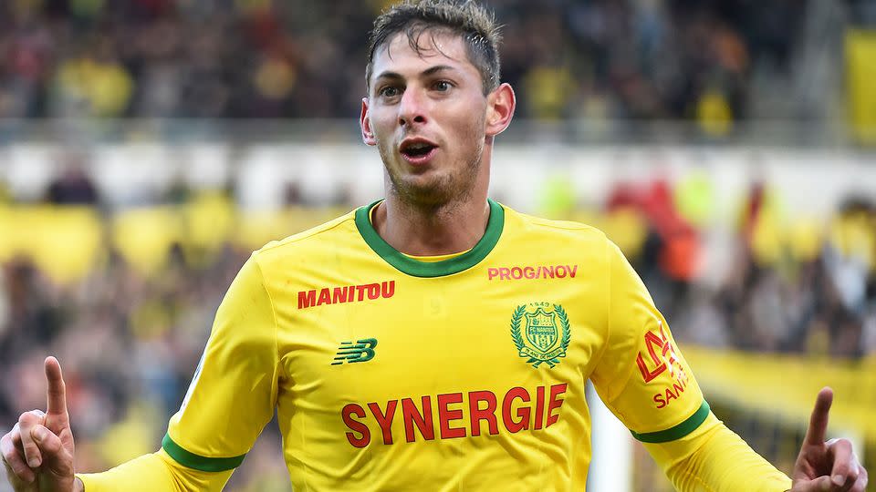 Pictured here, Emiliano Sala during his time with French club Nantes.