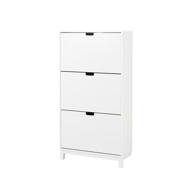 STÄLL Shoe cabinet with 3 compartments, white, 31 1/8x11 3/8x58 1/4 "