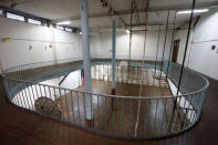 The world's oldest still-in-use basketball court, built in 1893, two years after the first court was created for the YMCA in Springfield, Massachusetts, is seen at the Union Chretienne des Jeunes Gens de Paris, the French equivalent of the YMCA, in Paris, France, August 1, 2018. REUTERS/Benoit Tessier