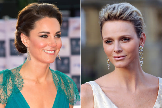 Glamour im Doppelpack: Kronprinzessin Kate (l.) und Fürstin Charlene (Bilder: Getty Images)