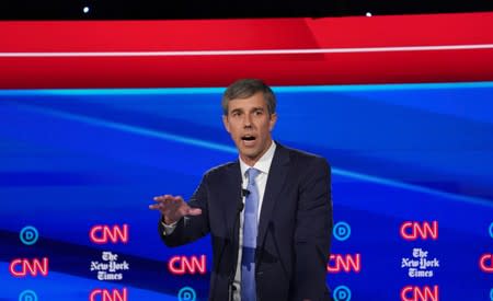 Democratic presidential candidate former Rep. Beto O''Rourke speaks during the fourth U.S. Democratic presidential candidates 2020 election debate in Westerville, Ohio