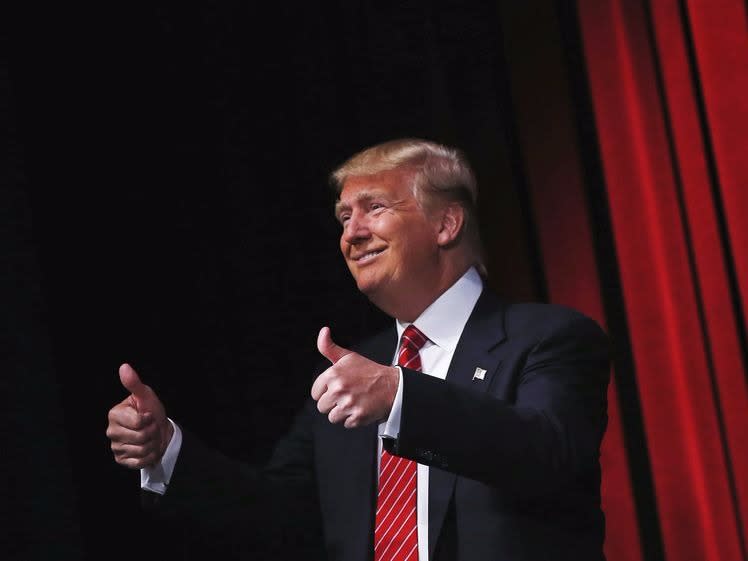 U.S. Republican presidential candidate Donald Trump arrives to speak at the Family Leadership Summit in Ames, Iowa, United States, July 18, 2015. REUTERS/Jim Young  