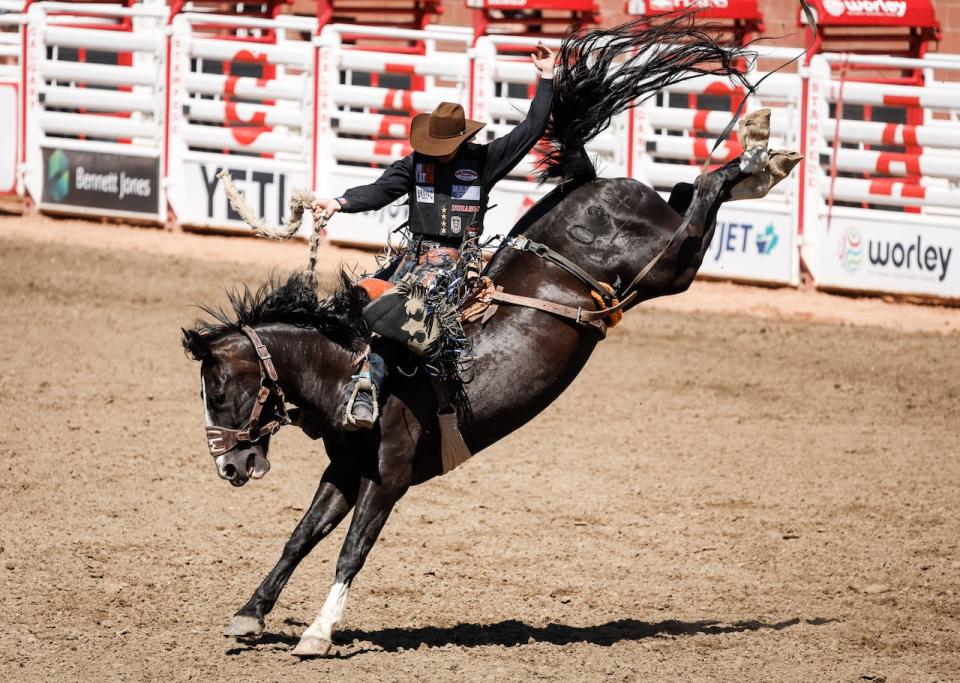 Zeke Thurston rides After Party during at this year's Calgary Stampede on July 7.