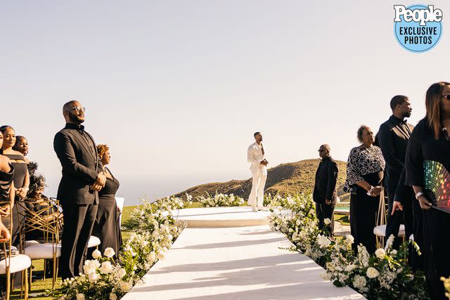 <p>Stanley Babb/ Stanlo Photography</p> Tyler Perry attends Skyh Black and KJ Smith Wedding