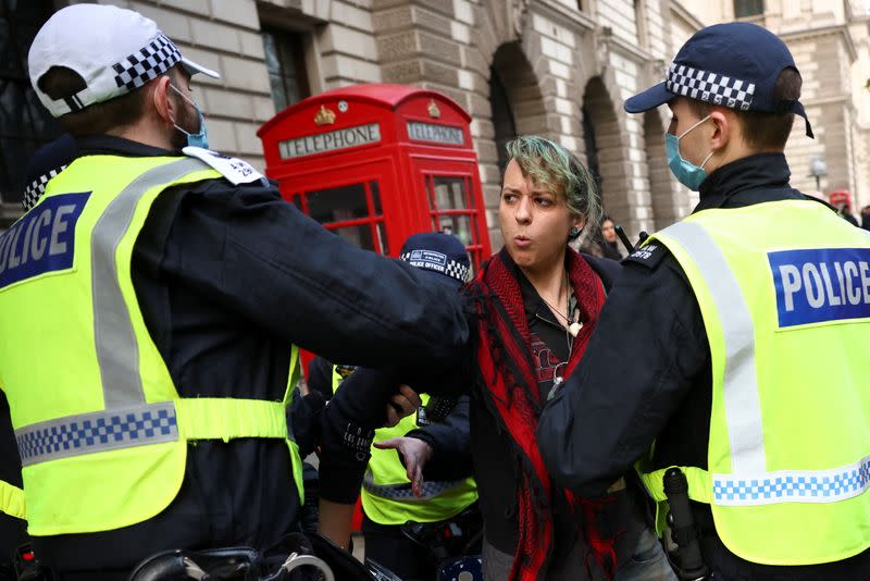 Anti lockdown protest in London