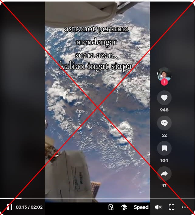 <span>Screenshot of the second false video</span>