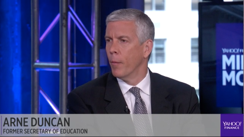 Former US education secretary Arne Duncan speaks with Yahoo Finance’s Seana Smith on Midday Movers.