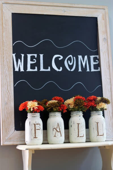 Rustic Mason Jar Vases