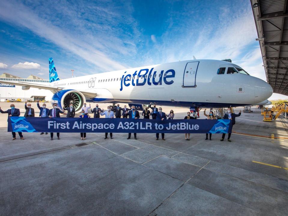 JetBlue Airways taking delivery of its first Airbus A321neoLR