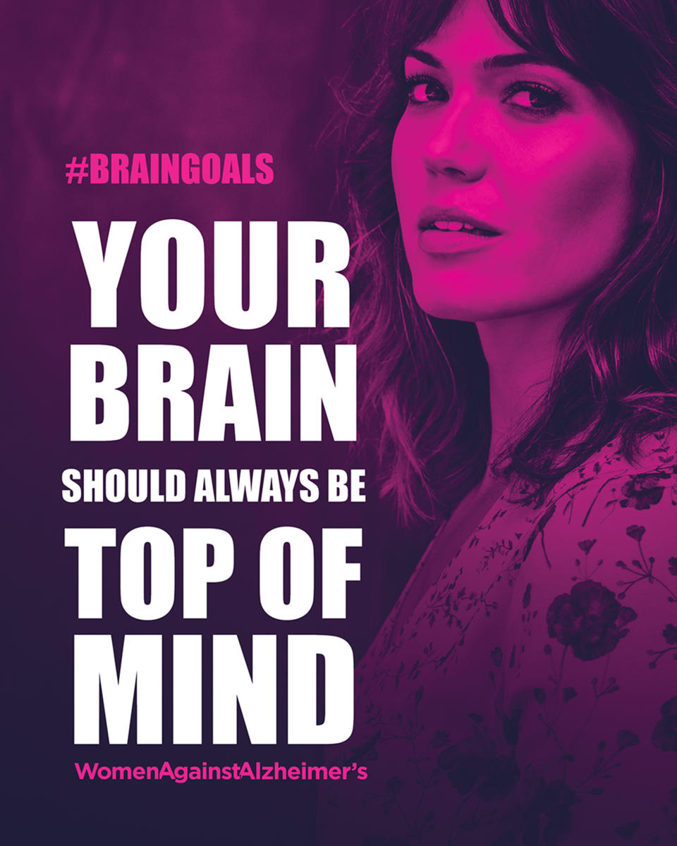 Moore wants women to keep their focus on the importance of brain health as ambassador to the Be Brain Powerful campaign. (UsAgainstAlzheimer's)