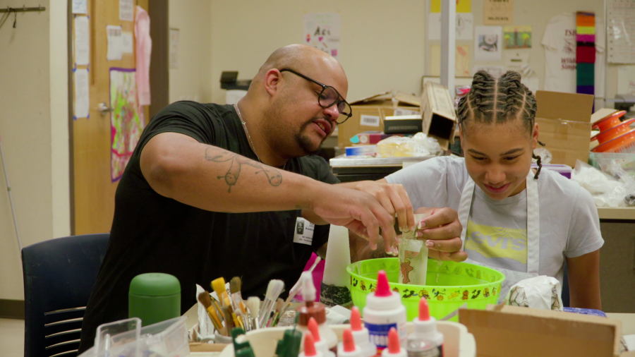 Students create art at Texas School for the Blind and Visually Impaired (Courtesy Videographer Danny Daichi)