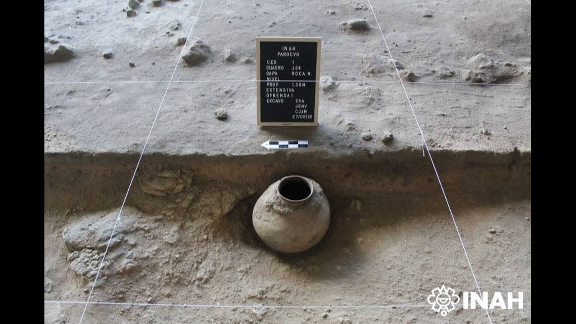 The Zapotecs used the cave to leave offerings, including this pitcher.