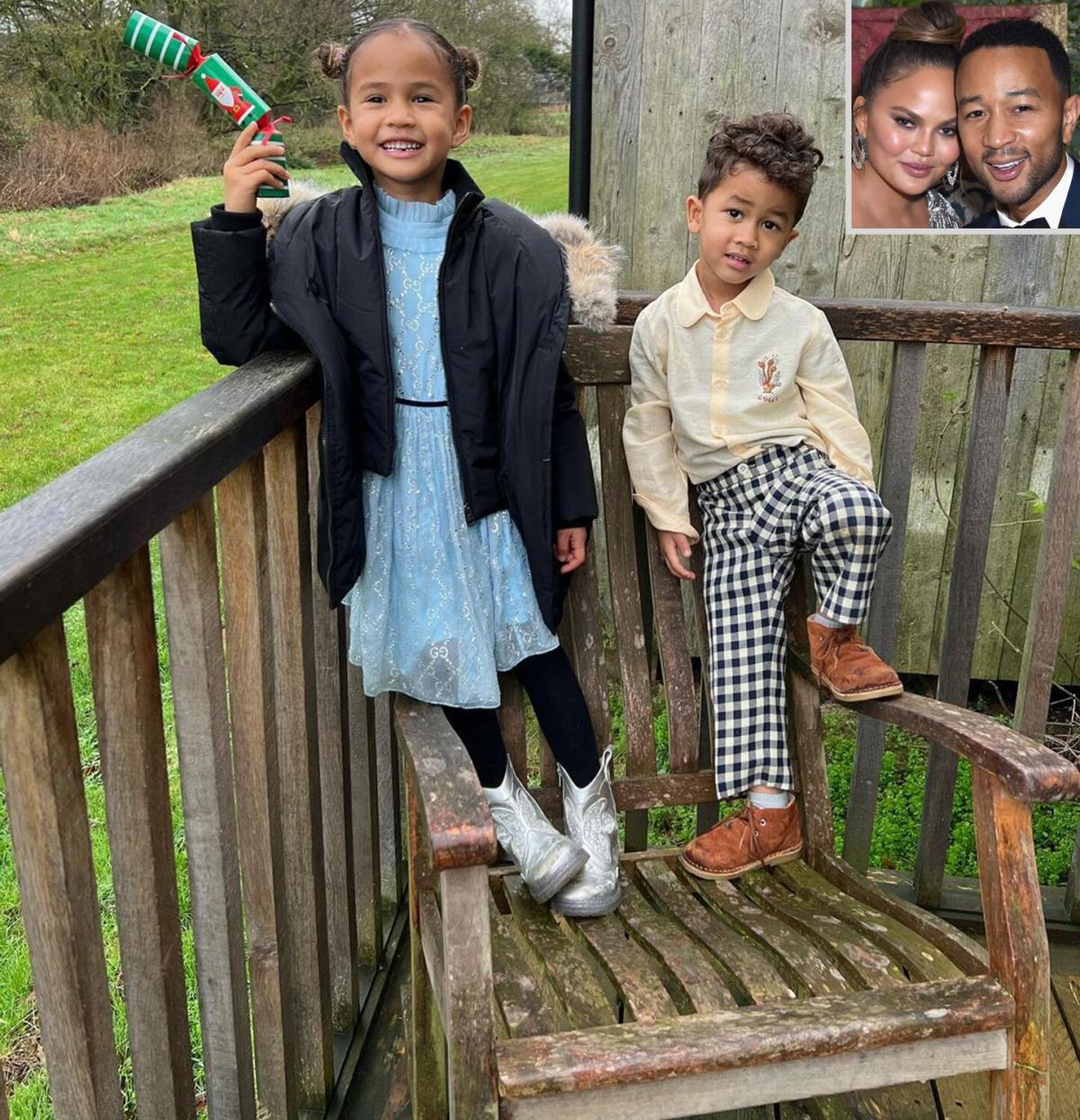 John Legend shares adorable snap of Luna and Miles on Christmas Eve: “Our mischievous elves”