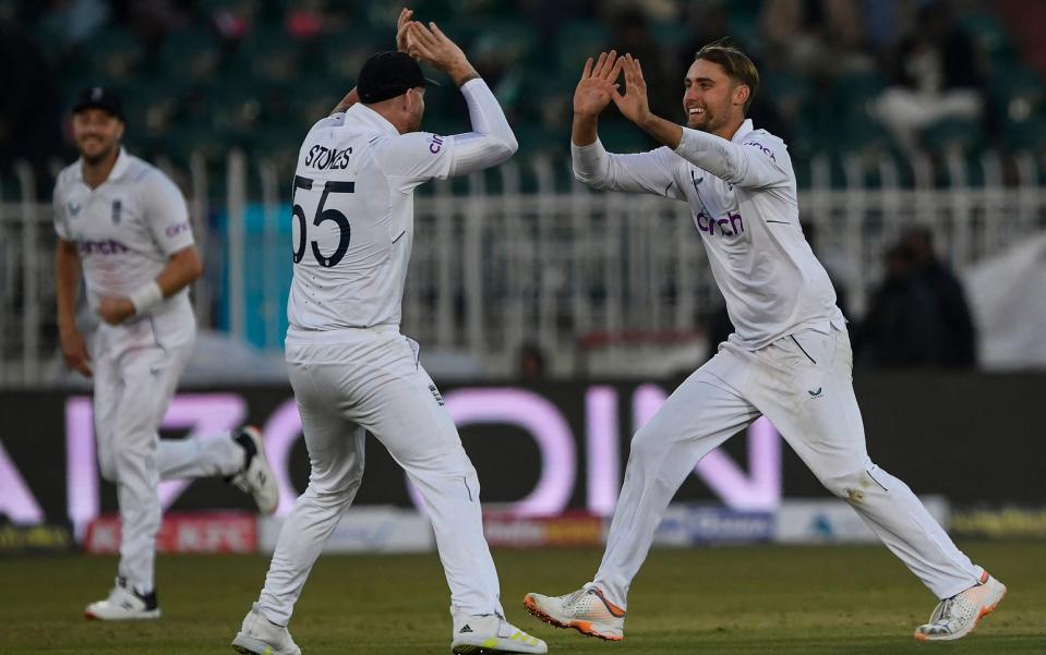 Ben Stokes congratulates Will Jacks - AAMIR QURESHI/AFP via Getty Images