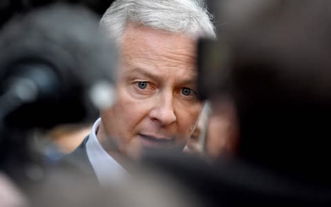 French Finance and Economy Minister Bruno Le Maire visits a shopping area Rue Montorgueil in Paris on January 3, 2020 - Credit: &nbsp;ERIC PIERMONT/AFP