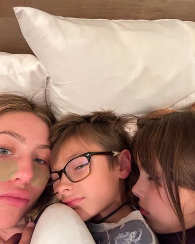 <p>Alix Earle Instagram</p> Alix Earle and her siblings enjoying time at home in New Jersey in October 2023