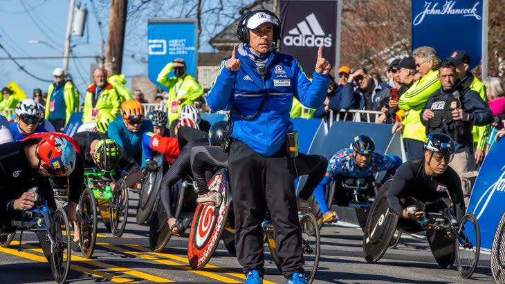 Dave McGillivray is helping organize the start of the race